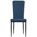 vidaXL Chaises à manger lot de 2 Bleu Velours