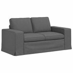 vidaXL Canapé 2 Pièces Gris foncé 182 x 80 x 82 cm tissu