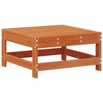 vidaXL Repose-pieds de jardin Pin massif Brun Ciré 62 x 62 x 32 cm