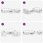 vidaXL Ensemble de canapés d'extérieur 8 pc Naturel et Anthracite