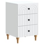 vidaXL Cabinet de chevet Blanc 43 x 41 x 66 5 cm Bois d'ingénierie