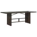 vidaXL Ensemble à manger de jardin et coussins 9 Pièces marron poly rotin