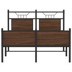 vidaXL Cadre de lit sans matelas chêne marron 120x190 cm