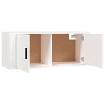 vidaXL Ensemble de meubles TV 2 Pièces Blanc Bois d'ingénierie