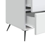vidaXL Cabinet de chevet Blanc 43 x 41 x 66 5 cm Bois d'ingénierie
