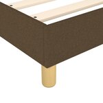 vidaXL Cadre de lit Marron foncé 140x200 cm Tissu