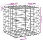 vidaXL Lit surélevé cube à gabion Fil d'acier 50x50x50 cm