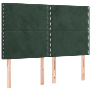 vidaXL Têtes de lit 4 Pièces Vert foncé 72x5x78/88 cm Velours