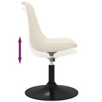 vidaXL Chaises à manger pivotantes lot de 4 Crème Velours