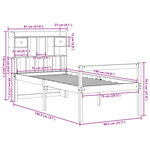vidaXL Lit bibliothèque sans matelas blanc 75x190cm bois de pin massif
