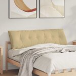 vidaXL Coussin de Dos Vert gris 160 x 50 cm Tissu en velours côtelé