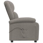 vidaXL Fauteuil inclinable électrique Taupe Tissu