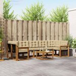 vidaXL Ensemble de canapés d'extérieur 8 pc Naturel et Beige