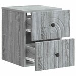 vidaXL Cabinet de chevet mural Sonoma gris 33 x 34 5 x 40 cm