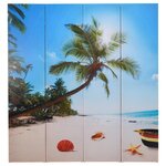 vidaXL Cloison de séparation pliable 160 x 170 cm Plage