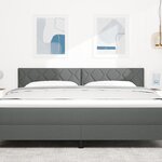 Tête de lit LED vidaXL Design Blocs en Diamant Gris Foncé 180 cm Tissu