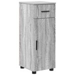 vidaXL Ensemble de mobilier de salle de bain 5 Pièces Gris Sonoma