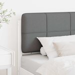 vidaXL Tête de lit capitonnée Blanc et gris clair 75 cm Pin massif