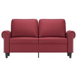 vidaXL Canapé à 2 places Rouge bordeaux 120 cm Similicuir