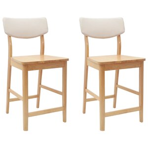 vidaXL Chaises de salle à manger 2 Pièces Naturel 48 x 49 x 95 cm