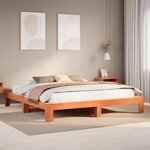 vidaXL Cadre de lit sans matelas cire marron 180x200cm bois pin massif