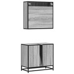 vidaXL Ensemble de meubles de salle de bain 2 Pièces Sonoma gris