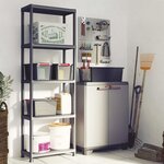 Keter Armoire de rangement basse Stilo Gris et noir 90 cm
