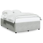 vidaXL Cadre de lit sans matelas gris clair 140x190 cm velours