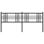 vidaXL Tête de lit métal noir 193 cm