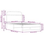 vidaXL Cadre de lit sans matelas 90x190cm chêne fumé bois d'ingénierie