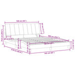 vidaXL Cadre de lit avec LED sans matelas gris clair 160x200cm velours