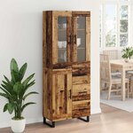 vidaXL Haut Armoire avec tiroir 2 Pièces Bois Ancien Bois d'ingénierie