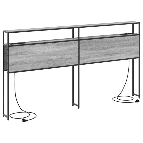 vidaXL Tête de lit de rangement Sonoma gris 200 cm Bois d'ingénierie