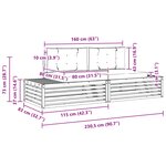 vidaXL 2 pc Ensemble de canapés d'extérieur Polyester Blanc