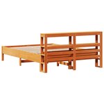 vidaXL Cadre de lit sans matelas cire marron 140x190cm bois pin massif