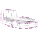 vidaXL Lit avec matelas taupe 100x200 cm tissu