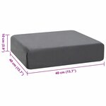 vidaXL Coussin d’assise Gris 40 x 40 x 10 cm