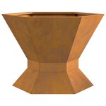 vidaXL Braise Marron 50 x 50 x 40 cm Acier résistant aux intempéries