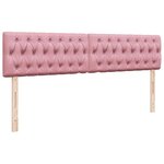 vidaXL Cadre de lit ottoman avec matelas rose 160x200 cm velours