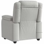 vidaXL Fauteuil de massage inclinable gris nuage tissu