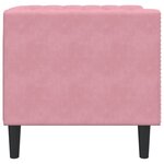 vidaXL Fauteuil Chesterfield rose velours