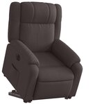 vidaXL Fauteuil inclinable électrique marron foncé tissu