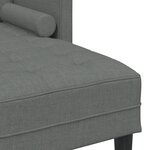 Canapé d'angle 3 places vidaXL Gris foncé 160 cm en tissu