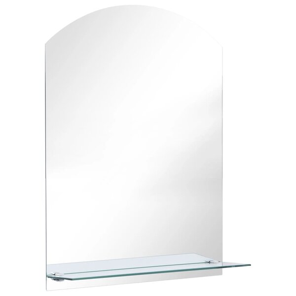 vidaXL Miroir mural avec étagère 50x70 cm Verre trempé