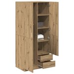 vidaXL Garde-robe chêne artisanal 80x52x180 cm bois d'ingénierie
