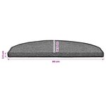 vidaXL Tapis d'escalier auto-adhésifs 15 pièces 80 x 24 5 x 3 5 cm