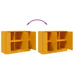 vidaXL Buffet jaune moutarde 99x39x73 cm acier