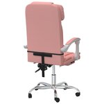 Fauteuil de massage inclinable de bureau informatique étude Rose similicuir rose 02_0025393