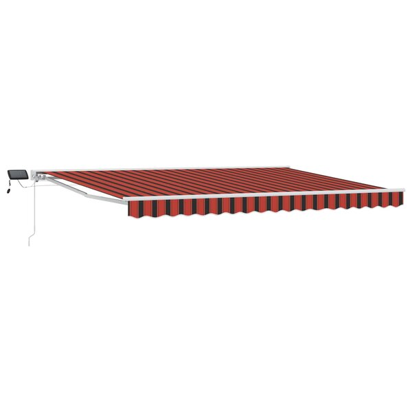 vidaXL Cadre de store manuel avec LEDs Orange  Noir et Blanc 5 x 3 m
