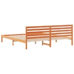vidaXL Cadre de lit Marron cire 200 x 220 cm Bois massif en pin